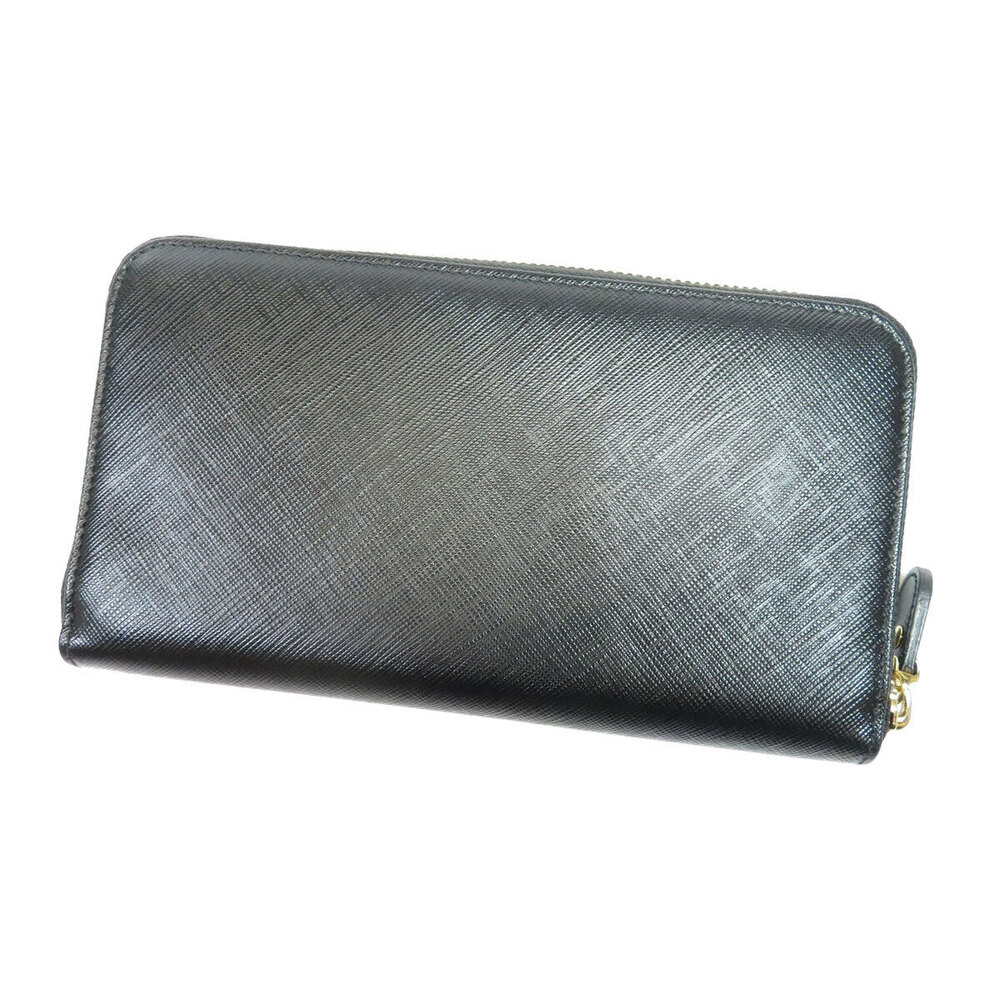 Salvatore Ferragamo Leather Long Wallet Vara Black